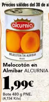 Oferta de Alcurnia - Melocoton En Almibar por 1,99€ en Gadis