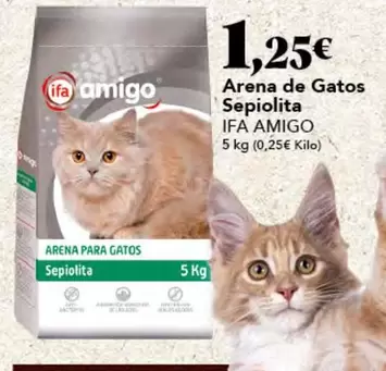 Oferta de Ifa amigo - Arena De Gatos Sepiolita por 1,25€ en Gadis