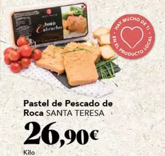 Oferta de Santa teresa - Pastel De Pescado De Roca por 26,9€ en Gadis