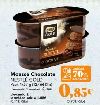 Oferta de Nestlé - Mousse Chocolate por 2,84€ en Gadis