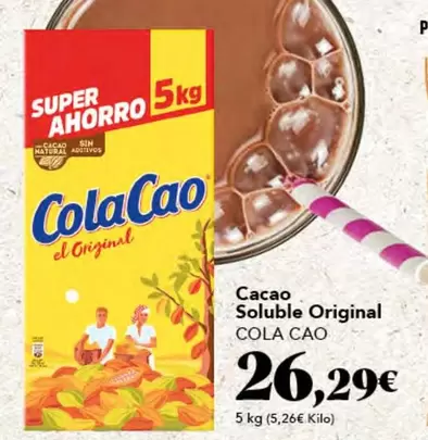 Oferta de Cola Cao - Cacao Soluble Original por 26,29€ en Gadis