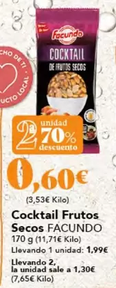 Oferta de Facundo - Cocktail Frutos Secos por 1,99€ en Gadis