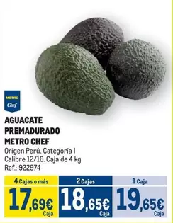 Oferta de Chef - Aguacate Premadurado por 19,65€ en Makro