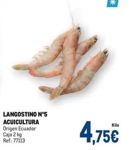 Oferta de Origen - Langostino No5 Acuicultura por 4,75€ en Makro