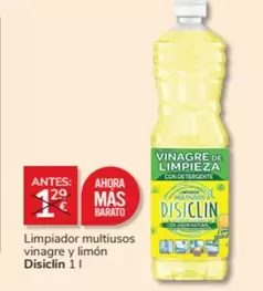 Oferta de Disiclin - Limpiador Multiusos Vinagre Y Limon por 1€ en Consum