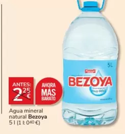 Oferta de Bezoya - Agua Mineral Natural en Consum