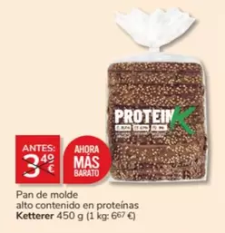 Oferta de Mas - Pan De Molde Alto Contenido En Proteinas en Consum