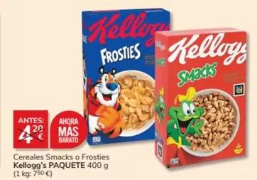 Oferta de Kellogg's - Cereales Smacks O Frosties en Consum