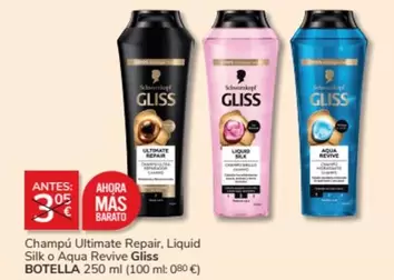 Oferta de Gliss - Champu Ultimate Repair por 3€ en Consum