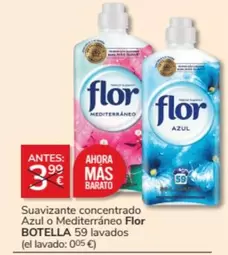 Oferta de Flor - Suavizante Concentrado Azul O Mediterraneo en Consum