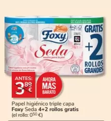 Oferta de Seda - Papel Higiénico Triple Capa  4+2 Rollos Gratis en Consum