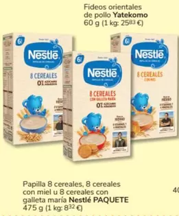 Oferta de Nestlé - Papilla 8 Cereales, 8 Cereales Con Miel 8 Cereales Con Galleta María en Consum