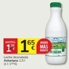 Oferta de La Asturiana - Leche Desnatada por 1,65€ en Consum