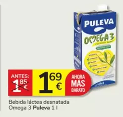 Oferta de Puleva - Bebida Láctea Desnatada Omega 3 por 1,69€ en Consum