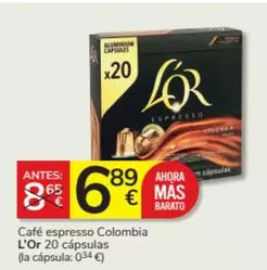Oferta de Espresso - Cafe  Colombia por 6,89€ en Consum