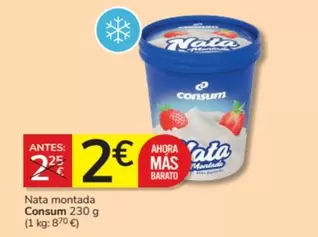 Oferta de Consum - Nata Montada por 2€ en Consum