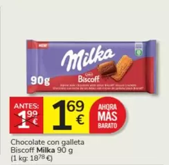 Oferta de Milka - Chocolate Con Galleta Biscoff por 1,69€ en Consum