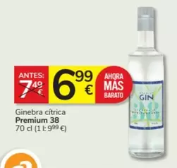 Oferta de Mas - Ginebra Citrica Premium 38 por 6,99€ en Consum