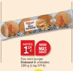 Oferta de Dulcesol - Pan Mini Burger en Consum