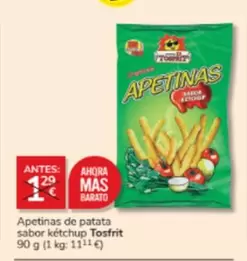 Oferta de Mas - Apetinas De Patata Sabor Ketchup en Consum