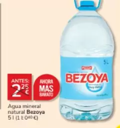 Oferta de Bezoya - Agua Mineral Natural en Consum