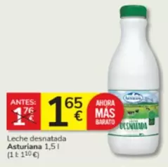 Oferta de La Asturiana - Leche Desnatada por 1,65€ en Consum