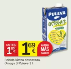 Oferta de Puleva - Bebida Láctea Desnatada Omega 3 por 1,69€ en Consum
