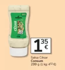 Oferta de Consum - Salsa César por 1,35€ en Consum
