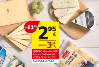 Oferta de France - Queso Igp por 2,95€ en Consum