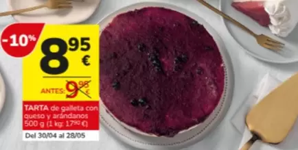 Oferta de Tarta De Galleta Con Queso Y Arandanos por 8,95€ en Consum