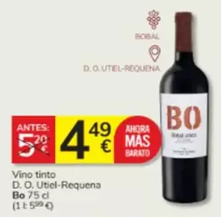 Oferta de Bo - Vino Tinto D.o. Utiel-Requena por 4,49€ en Consum