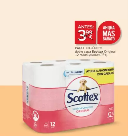 Oferta de Scottex - Papel Higiénico por 3€ en Consum