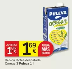 Oferta de Puleva - Bebida Láctea Desnatada Omega 3 por 1,69€ en Consum