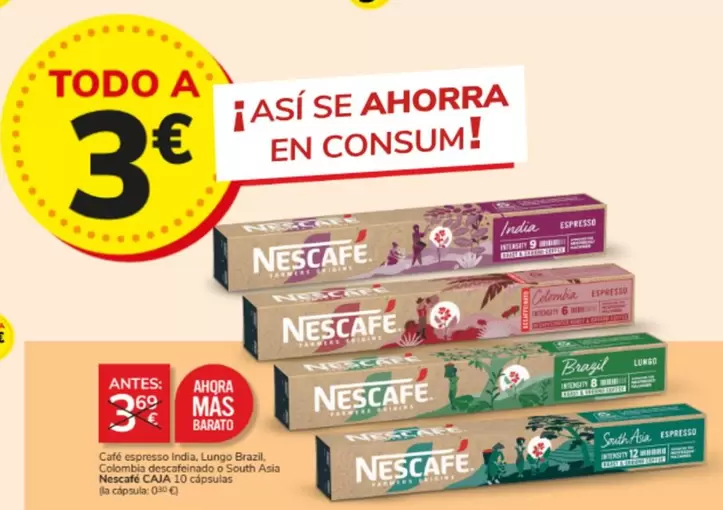 Oferta de Nescafé -  - por 3€ en Consum