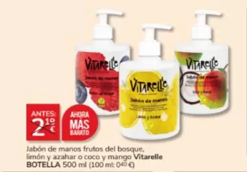 Oferta de Mas - Jabon De Manos Frutos Del Bosque, Limón Y Azahar O Coco Y Mango en Consum