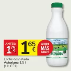 Oferta de La Asturiana - Leche Desnatada por 1,65€ en Consum
