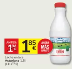 Oferta de La Asturiana - Leche Entera por 1,85€ en Consum