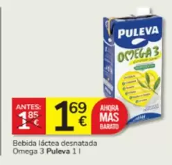 Oferta de Puleva - Bebida Láctea Desnatada Omega 3 por 1,69€ en Consum