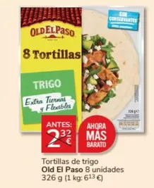 Oferta de Old El Paso - Tortillas De Trigo en Consum