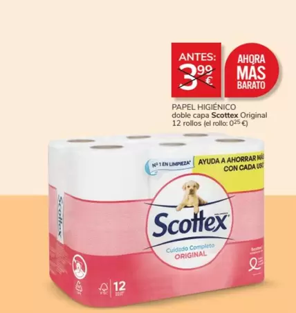 Oferta de Scottex - Papel Higiénico por 3€ en Consum