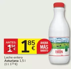 Oferta de La Asturiana - Leche Entera por 1,85€ en Consum
