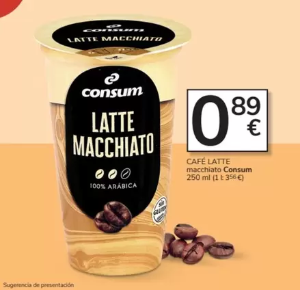 Oferta de Consum - Cafe Latte Macchiato por 0,89€ en Consum