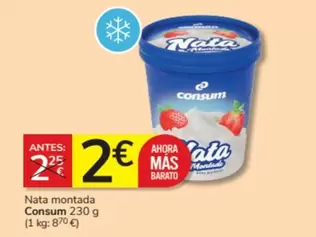 Oferta de Consum - Nata Montada por 2€ en Consum