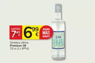 Oferta de Premium - Ginebra Citrica por 6,99€ en Consum