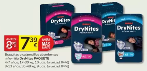 Oferta de DryNites - Drynites Paquete por 7,39€ en Consum