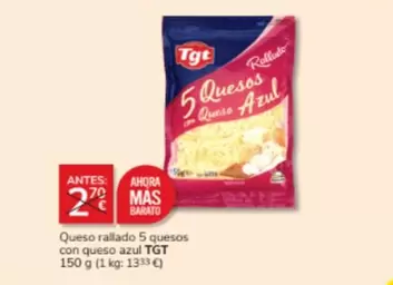 Oferta de Mas - Queso Rallado 5 Quesos Con Queso Azul en Consum