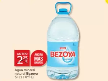 Oferta de Bezoya - Agua Mineral Natural en Consum