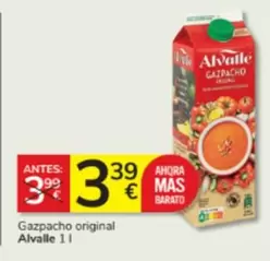 Oferta de Alvalle - Gazpacho Original por 3,39€ en Consum