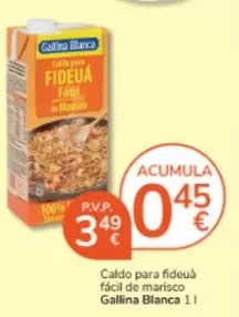 Oferta de Gallina Blanca - Caldo Para Fideua Facil De Marisco por 3,49€ en Consum