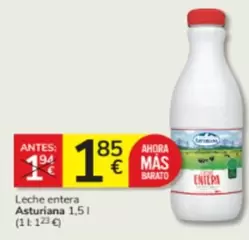 Oferta de La Asturiana - Leche Entera por 1,85€ en Consum